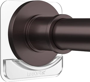 BRIOFOX Extra-Large Adhesive Shower Curtain Rod Holder | No Drilling | Invisible - Picture 1 of 7