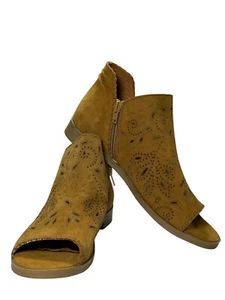 Coolway Zapatos Mujer’s 8 EUR 39 Botines Sandalias Punta Abierta Gamuza. Marrón - Imagen 1 de 4