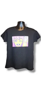 NWT Japanese Anime Girl Peace Sign Graphic Print Youth Short Sleeve T-Shirt - Picture 1 of 3