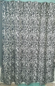 Animal Print Zebra Design Black and White Shower Curtain by Sam Hedaya - Picture 1 of 7