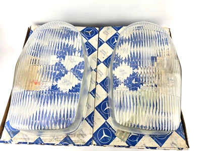 Lente de faro de vidrio genuino Mercedes Euro NOS 2 piezas W108 W109 W111 W112 230SE 280 Foto 1 de 4