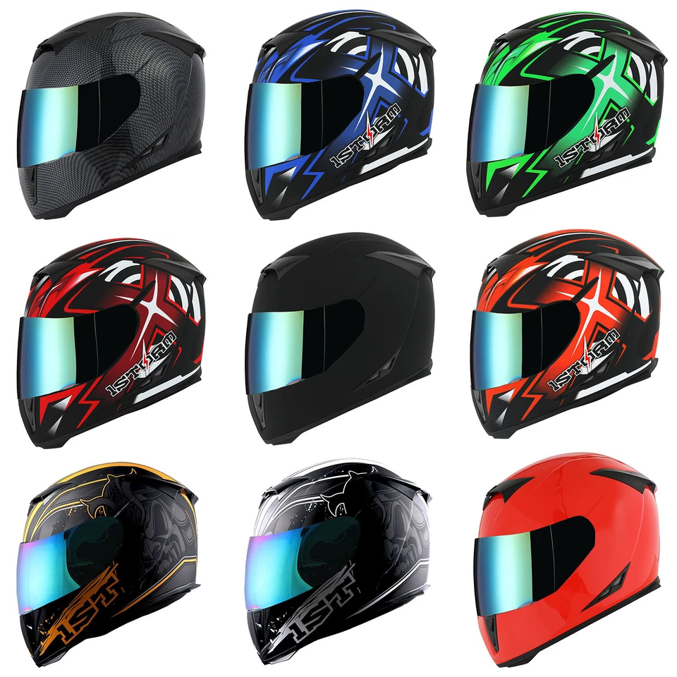 Nuevo 1Storm Adulto Motocicleta Casco Cara Completa Calavera Rey + Un Escudo Extra Transparente Foto 1 de 1