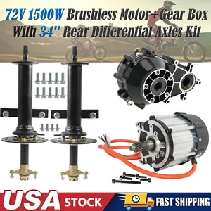 34 Zoll Hinterachs Differential Achssatz 72V 1500W Motor & Getriebe für Go Kart ATV Buggy - Bild 1 von 13