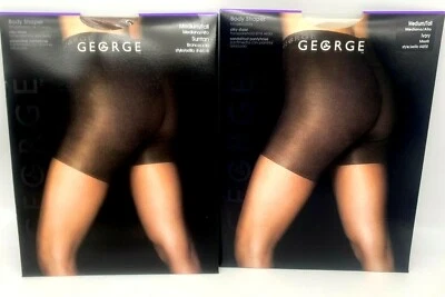 2 Pr George/Secret Treasures Body Shaping Pantyhose-S/M, M/T, Plus, 2XL-5 colors - Image 1 of 4