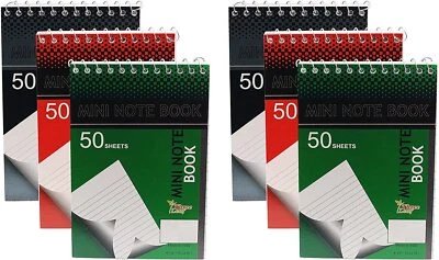 Personal Mini Notebooks 3" x 5" College Ruled 50 Pages per Notepad - Pack of 6 - Image 1 of 2