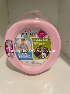 NUEVO Asiento de entrenamiento portátil de viaje sellado Kalencom Potette Plus 2 en 1 ROSA Foto 1 de 4
