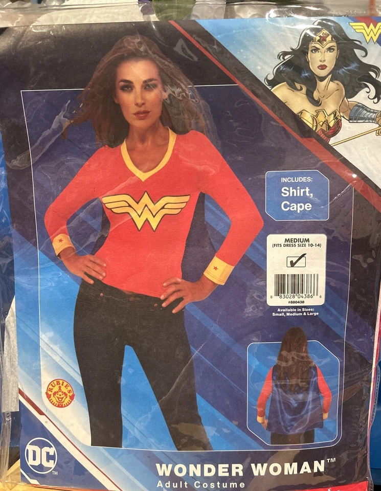 Women's DC Superheroes Costume, Wonder Woman Adult Medium Fits Dress(size 10-14) - Image 1 of 1