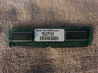 TEXAS INSTRUMENTS TI TM248GBK32U-60 8MB 60NS NON-PARITY EDO RAM 72-PIN - Image 1 of 3