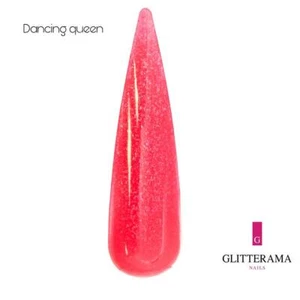 DANCING QUEEN Coloured acrylic powder Glitterama Nails neon pink shimmer bright - Picture 1 of 1