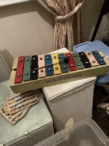 Vintage Pixiphone Xylophone In Box With Music Made In Gt Britain - Picture 1 of 3