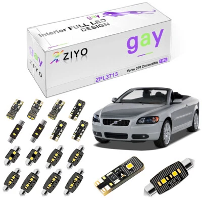 Kit de luces interiores LED Super Deluxe de 13 piezas para Volvo C70 convertible 1997-2005 Foto 1 de 4