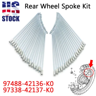 Kit de boquillas de radios de rueda delantera de metal 36 piezas para Honda XR75 XL75 SL70 XL70 XL80 EE. UU. Foto 1 de 4