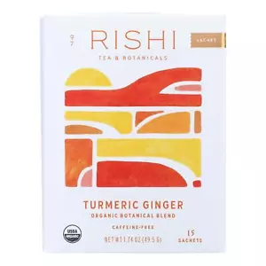 Rishi Tea Bag - Turmeric Ginger - Case of 6 - 15 Bags - Picture 1 of 2