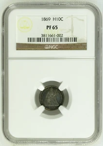 1869 NGC PR65 Mintage 600 -- Proof Seated Half Dime - Picture 1 of 3