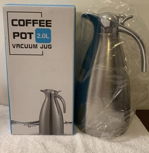 Stainless Steel Coffee Pot 2.0L Vacuum Jug Double Wall Insulation For Hot/Cold - Picture 1 of 3