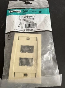 Panduit #CFPE4EIY Mini Com Faceplate 4 Module Space, Single Gang, Ivory, #72 - Picture 1 of 1