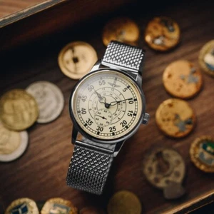 Aviación Soviética - Pobeda 1990s Reloj Mecánico Hombre Vintage, Reloj Piloto - Imagen 1 de 5