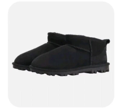 Kirkland Signature Mujeres Piel de Oveja Invierno Botines Negros Talla 11 Foto 1 de 4