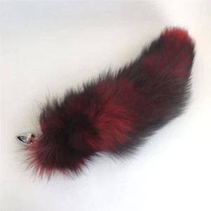 Real Fox Fur Tail Fox Tail Funny Toy Adult Games Cosplay Gift - Picture 1 of 86