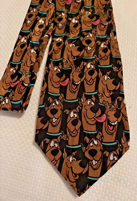 Corbata vintage Scooby Doo Cartoon Network 1997 4" x 58,5" poliéster Hanna-Barbara Foto 1 de 4