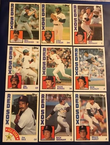1984 Topps & Traded BOSTON RED SOX Complete Team Set 31 RICE, BOGGS, EASLER + - Picture 1 of 1