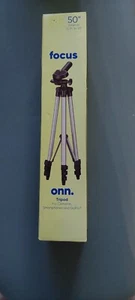 Onn. 15.75"- 50" Tripod Focus Cameras Smartphone GoPro Swivel Head Bubble Level - Picture 1 of 6