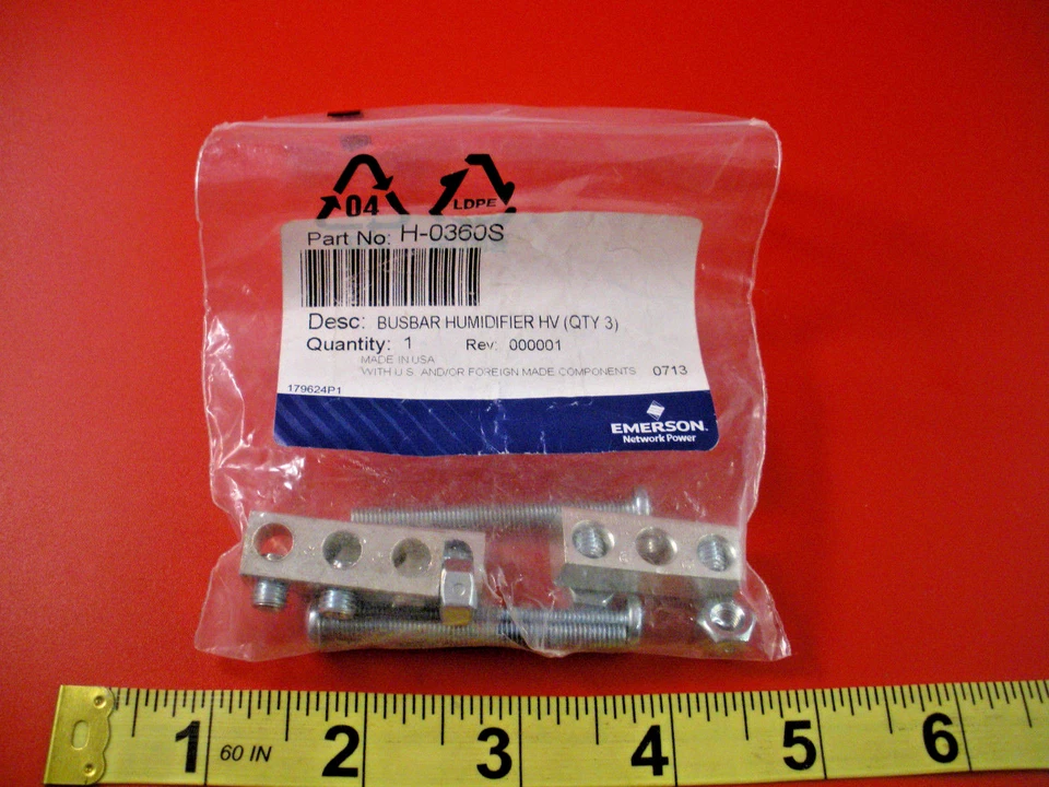 Humidificador de barra colectora Liebert H-0360S HV Rev. 000001 (3 piezas) Tornillo de soporte Emerson Foto 1 de 1