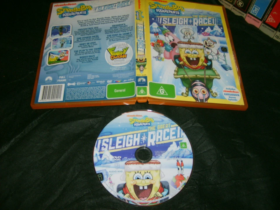 SPONGEBOB SQUAREPANTS - The Great Sleigh Race - 7 Stories - Nickelodeon DVD R  - Image 1 of 1