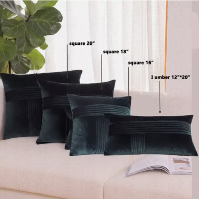 Pack de 2 fundas de almohada de terciopelo para sofá Foto 1 de 4