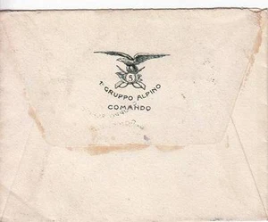 A4837) WW1, ENVELOPE 5 ALPINE REGIMENT, COMMAND OF 1 ALPINE GROUP. TRAVELED. - Picture 1 of 1