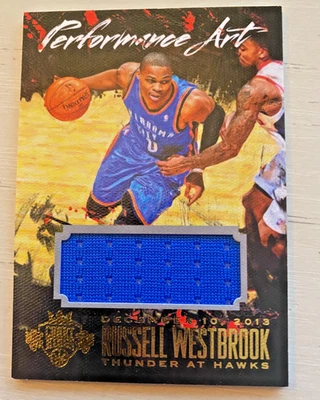 2014-15 Panini Court Kings Russell Westbrook arte de performance reliquia usada en juegos/199 Foto 1 de 4