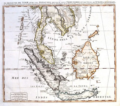 TAILANDIA INDONESIA SINGAPUR MYANMAR "Le Royaume de Siam" Chatelain 1707-14 Foto 1 de 3