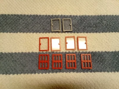 LEGO Part 73436c01 & 73435c01 Door 1x4x5 Left & Right Trans Clear Glass  - Image 1 of 4