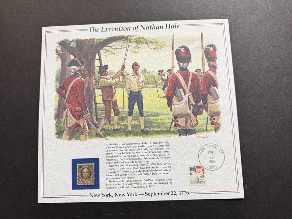 1980s US History Event Card(104) +The execution of Nathan Hale#551+American Hero - Image 1 of 1