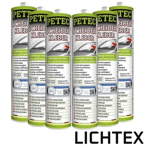 6x PETEC Scheibenkleber Kartusche 310ML Kleber Dichtmasse schnellhärtend - Picture 1 of 2