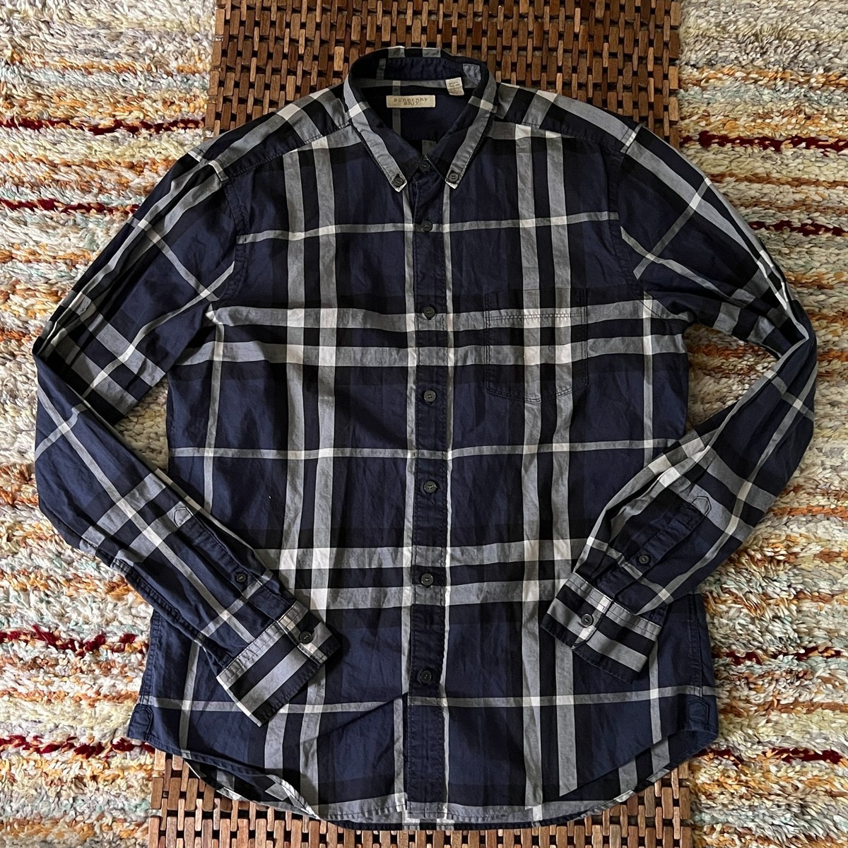 【BURBERRY BRIT】長袖ネルシャツ　チェック柄シャツ　SIZEL NWT Burberry Brit Jamie Check Cotton Flannel Sport Shirt