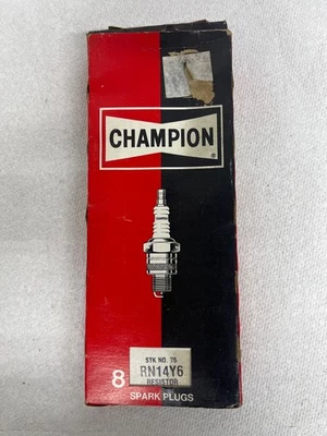 New 8 Champion Spark Plugs RN14Y6 Stock number 76 Resistor Quantity:8 - Image 1 of 4