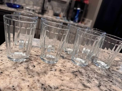 juego de 8 vasos de zumo gruesos transparentes 4x3 pulgadas Foto 1 de 3