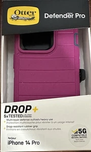 OTTERBOX Defender Pro Case for iPhone 14 Pro - Canyon Sun (Pink), NEW IN BOX - Picture 1 of 1
