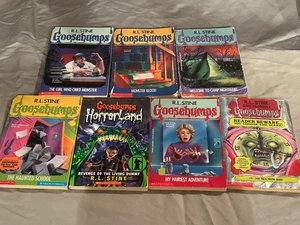 Goosebumps Books Lot (7) R.L. Stine Classic HorrorLand Give Yourself 90s - Picture 1 of 18