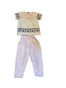 Vintage Disney Mickey Mouse Girl’s 2 Piece Pajama Set - Picture 1 of 10