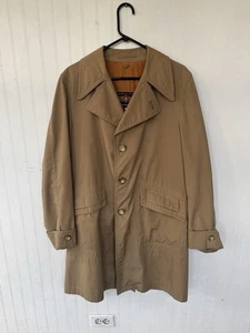 Gabardina Hombre Cortefiel Marrón Años 70 Hecha en España Talla 40 VINTAGE - Imagen 1 de 13