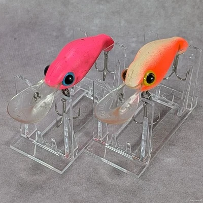 Lot of 2 Vintage Worden's Hawg Boss Super Toad II Crankbait Wiggle Fishing Lures - Image 1 of 4