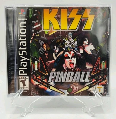 Kiss Pinball - (PS1, 2000) *CIB + Case Protector* VGC* Black Label* Tested! - Image 1 of 4