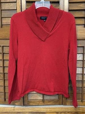 Jones New York Signature Women’s Red Shawl Neck Sweater, SIZE LARGE - Image 1 of 4