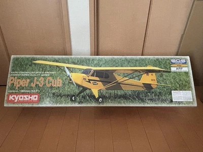 Kyosho Piper J-3 Cub Arf Rc Airplane Balsa Wood Park Flyer Scale Model Remote - Image 1 of 4