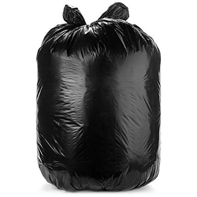 Aluf Plastics 12-16 Gallon 1.25 MIL (eq) Black Heavy Duty Trash Can Liners - ... - Image 1 of 4
