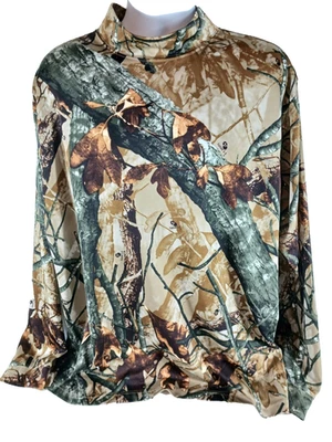 Outfitter Camo XL 46-48 Men's T-Shirt. L. Sleeve. Pullover. Polyester. Mock Neck - Image 1 of 4