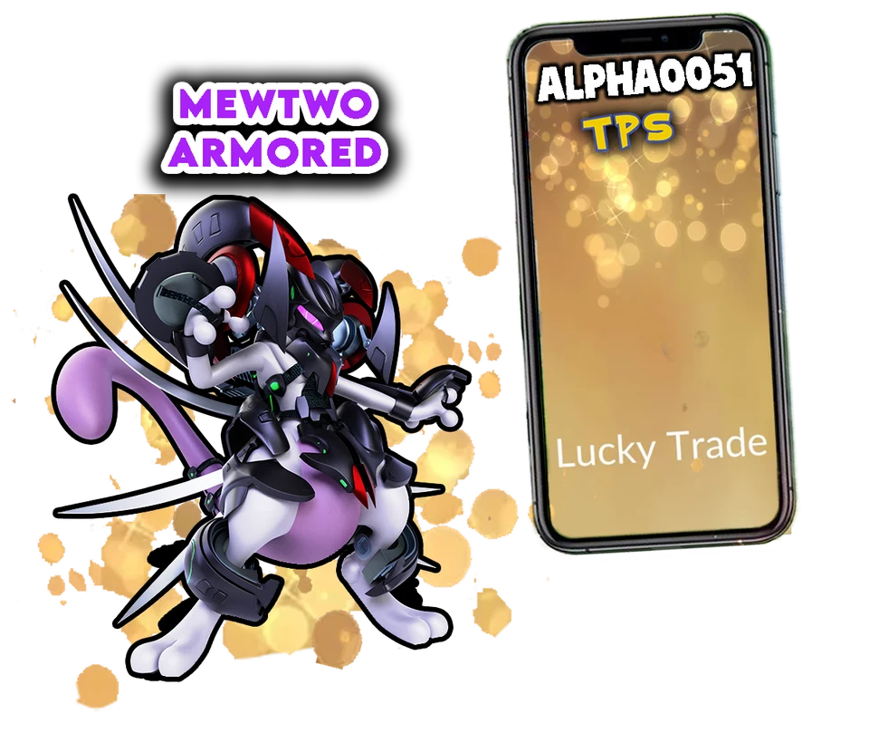 Pokemon Mewtwo Armored Lucky Trade 2018 Ultrafriend, Registered or Million trade - Bild 1 von 1