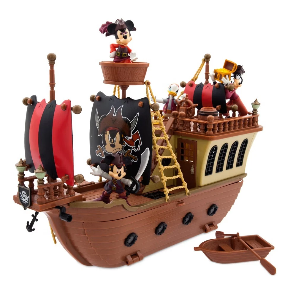 Disney Store Mickey Mouse Piratenschiff Spielset Figuren Fluch der Karibik